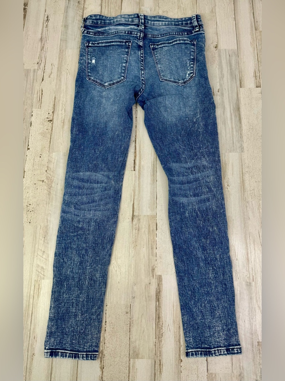 Vervet Blue Skinny Jeans 27 (28x27) High Rise distressed - Picture 10 of 12
